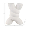 Dev Sculptural Vase | Twisted X Handcrafted Terracotta | 14" White