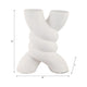 Dev Sculptural Vase | Twisted X Handcrafted Terracotta | 14" White
