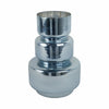 Stacked Cylinder Vase | Contemporary Silver Blue Glass Metallic Finish 12"