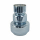 Stacked Cylinder Vase | Contemporary Silver Blue Glass Metallic Finish 12"