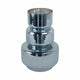 Stacked Cylinder Vase | Contemporary Silver Blue Glass Metallic Finish 12"