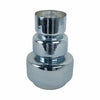 Stacked Cylinder Vase | Contemporary Silver Blue Glass Metallic Finish 12"