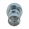 Stacked Cylinder Vase | Contemporary Silver Blue Glass Metallic Finish 12"