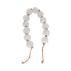 Beaded Garland | Clear Orb Glass Beads | Brown Jute Cord | Coastal 48"