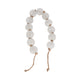 Beaded Garland | Clear Orb Glass Beads | Brown Jute Cord | Coastal 48"
