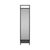Standing Floor Mirror with Hanging Hooks | 63" | Black Iron Frame