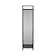 Standing Floor Mirror with Hanging Hooks | 63" | Black Iron Frame