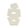 Abstract Geometric Sculpture Decoration | 15" | Ivory Textured Terracotta