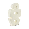 Abstract Geometric Sculpture Decoration | 15" | Ivory Textured Terracotta