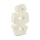 Abstract Geometric Sculpture Decoration | 15" | Ivory Textured Terracotta