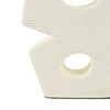 Abstract Geometric Sculpture Decoration | 15" | Ivory Textured Terracotta