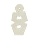Decorative Sculpture | Modern Abstract Geometric Cutouts | 18" Ivory