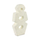 Decorative Sculpture | Modern Abstract Geometric Cutouts | 18" Ivory