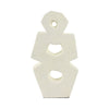 Decorative Sculpture | Modern Abstract Geometric Cutouts | 18" Ivory