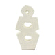 Decorative Sculpture | Modern Abstract Geometric Cutouts | 18" Ivory