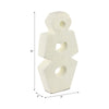 Decorative Sculpture | Modern Abstract Geometric Cutouts | 18" Ivory