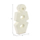 Decorative Sculpture | Modern Abstract Geometric Cutouts | 18" Ivory