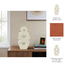 Decorative Sculpture | Modern Abstract Geometric Cutouts | 18" Ivory