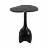 Accent Table | Sculpted Pedestal Base | Black Marble | 17" Curved Top