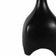 Accent Table | Curved Beige Marble on Black Metal Sculptural Base | 21"