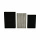 Decorative Box | Set of 3 | Ridged Resin Design | White & Black