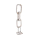 Abstract Chain Link Sculpture on a Stand | Decorative White Teak Wood