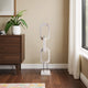 Abstract Chain Link Sculpture on a Stand | Decorative White Teak Wood