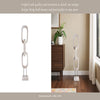 Abstract Chain Link Sculpture on a Stand | Decorative White Teak Wood