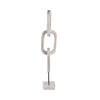 Abstract Chain Link Sculpture on a Stand | Decorative White Teak Wood