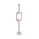 Abstract Chain Link Sculpture on a Stand | Decorative White Teak Wood