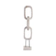 Abstract Chain Link Sculpture on a Stand | Decorative White Teak Wood