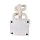 Abstract Chain Link Sculpture on a Stand | Decorative White Teak Wood