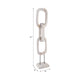 Abstract Chain Link Sculpture on a Stand | Decorative White Teak Wood
