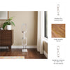 Abstract Chain Link Sculpture on a Stand | Decorative White Teak Wood