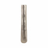 Decorative Floor Vase | Tall Rounded 35" Etched Silver Aluminum Finish