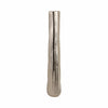 Decorative Floor Vase | Tall Rounded 35" Etched Silver Aluminum Finish