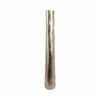 Decorative Floor Vase | Rounded Base | Etched Texture Silver Metal | 48"