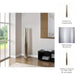 Decorative Floor Vase | Rounded Base | Etched Texture Silver Metal | 48"