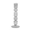 Aziz Decorative Mixed Bubble Candle Holder | Tapered Design | Gray 10"