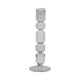 Aziz Decorative Mixed Bubble Candle Holder | Tapered Design | Gray 10"