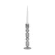 Aziz Decorative Bubble Taper Candle Holder | Smoke Glass Gray 12"