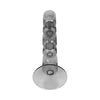 Aziz Decorative Bubble Taper Candle Holder | Smoke Glass Gray 12"