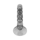 Aziz Decorative Bubble Taper Candle Holder | Smoke Glass Gray 12"