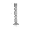 Aziz Decorative Bubble Taper Candle Holder | Smoke Glass Gray 12"