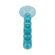 Tall Candle Holder | 10" Glass Mixed Bubble Taper Design | Blue