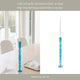 Bubble Stacked Taper Candle Holder | Glossy Aqua Blue Glass | 12"
