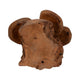 Decorative Mushroom Cluster Sculpture | 13" Dark Natural Brown Teak Wood