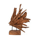 Decorative Sculpture of a Fish on a Stand | Carved Brown Teak Wood | 30"