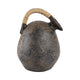 Kael Decorative Jug Vase | Wrapped Rattan Handle | Gray Terracotta 13"