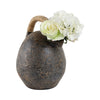 Kael Decorative Jug Vase | Wrapped Rattan Handle | Gray Terracotta 13"
